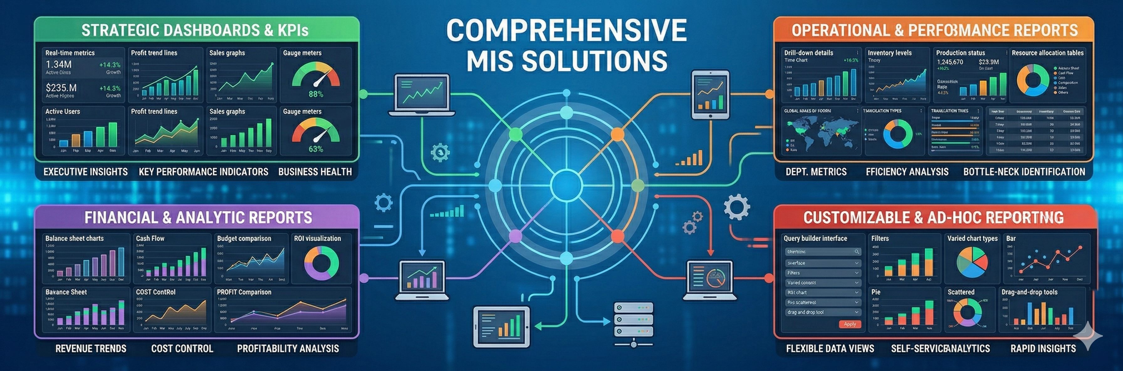 Types of MIS reports and dashboards in UAE