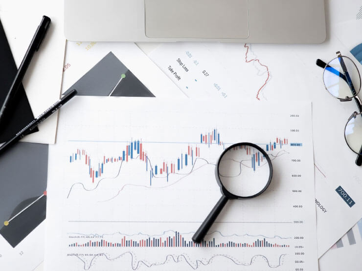 Financial data analysis services in Dubai - reviewing performance charts and KPIs