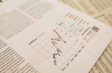Financial report with performance chart